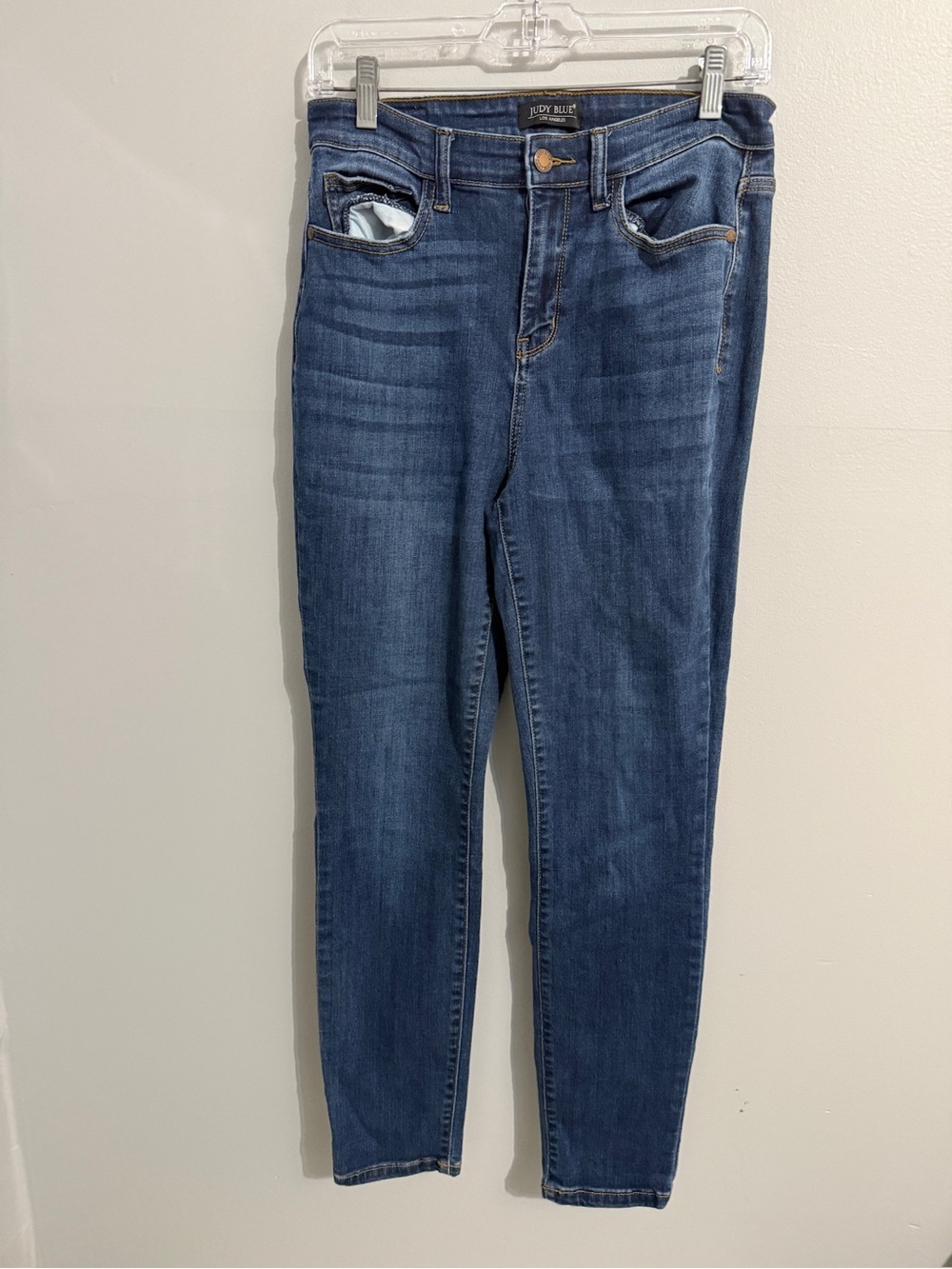 Judy Blue Jeans Womens 29 Relaxed Fit Skinny Stretch Mid Rise Comfort Modest